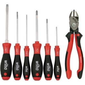 Wiha 30919 Industrial SoftGrip Flat Nose Pliers