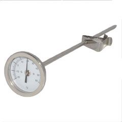 Glass thermometer with temperature limiter Bottle filling medium:  vermiculite, +20 to +130 °C, 1,0 °C, ±2,0 °C, 135 mm, Glass thermometer, Temperature and monitoring, Measuring Instruments, Labware